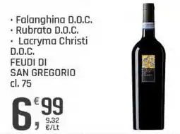 Supermercati Dok Falanghina D.O.C. Rubrato D.O.C. Lacryma Christi D.O.C. FEUDI DI SAN GREGORIO offerta