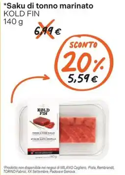 Gelmarket Saku di tonno marinato KOLD FIN offerta