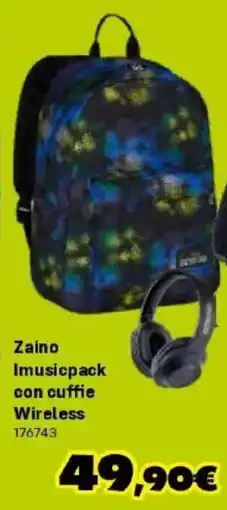 Orizzonte Zaino Imusicpack con cuffie Wireless offerta