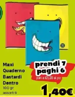 Orizzonte Maxi Quaderno Bastardi Dentro offerta