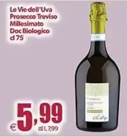 Elite Le Vie dell'Uva Prosecco Treviso Millesimato Doc Biologico offerta