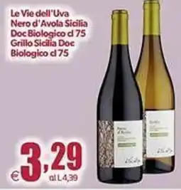 Elite Le Vie dell'Uva Nero d'Avola Sicilia Doc Biologico offerta