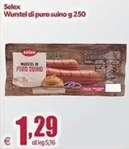 Elite Selex Wurstel di puro suino offerta