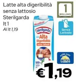 MAX Supermercati Latte alta digeribilità senza lattosio Sterilgarda offerta