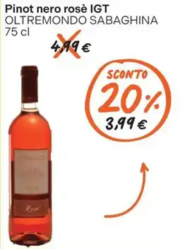 Gelmarket Pinot nero rosè IGT OLTREMONDO SABAGHINA offerta