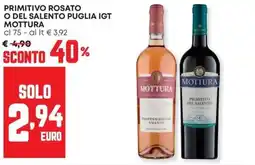 Panorama Primitivo Rosato o del Salento Puglia IGT Mottura offerta