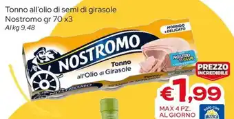 MAX Supermercati Tonno all'Olio di Girasole Nostromo offerta