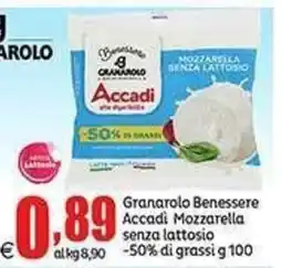Elite Granarolo Benessere Accadi Mozzarella senza lattosio offerta
