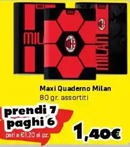 Orizzonte Maxi Quaderno Milan offerta