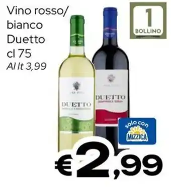 MAX Supermercati Vino rosso/bianco Duetto offerta