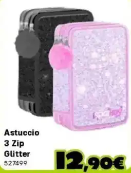 Orizzonte Astuccio 3 Zip Glitter offerta