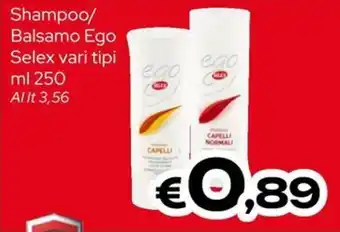 MAX Supermercati Shampoo/Balsamo Ego Selex offerta