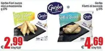 Elite Garbo Fiori di zucca alici e mozzarella offerta