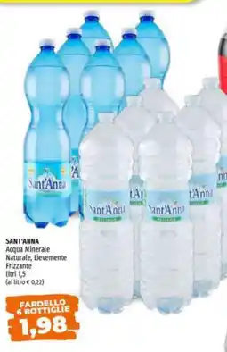 Emi Supermercati Sant'Anna Acqua Minerale Naturale, Lievemente Frizzante offerta