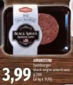 Emi Supermercati AMBROSINI Hamburger black angus americano offerta