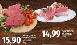 Emi Supermercati MEDAGLIONI DI BOVINO ADULTO offerta