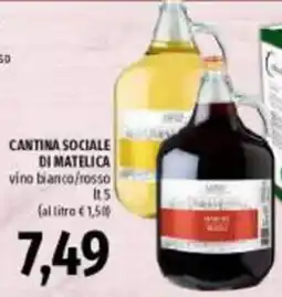 Emi Supermercati Cantina Sociale di Matelica vino bianco/rosso offerta