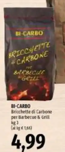 Emi Supermercati BI-CARBO Bricchette di Carbone per Barbecue & Grill offerta