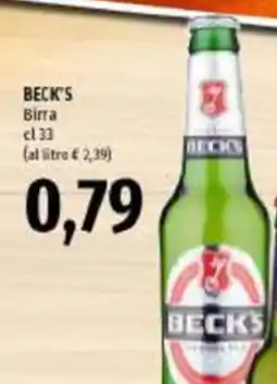 Emi Supermercati BECK'S Birra offerta
