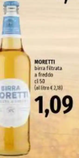 Emi Supermercati MORETTI birra filtrata a freddo offerta