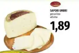 Emi Supermercati Sapori Umbri pecorino all'otto offerta