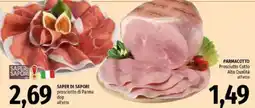 Emi Supermercati SAPER DI SAPORI prosciutto di Parma offerta