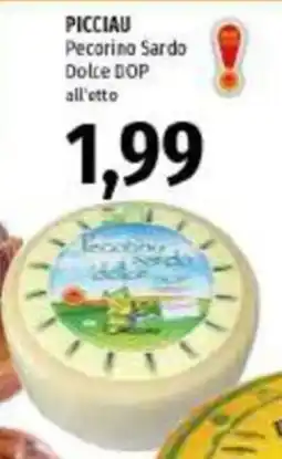 Emi Supermercati PICCIAU Pecorino Sardo Dolce DOP offerta