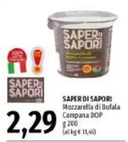 Emi Supermercati SAPER DI SAPORI Mozzarella di Bufala Campana DOP offerta