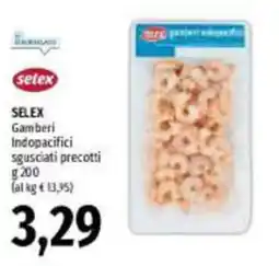 Emi Supermercati SELEX Gamberi Indopacifici sgusciati precotti offerta