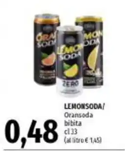 Emi Supermercati LEMONSODA/ Oransoda bibita offerta