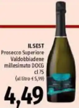 Emi Supermercati ILSEST Prosecco Superiore Valdobbiadene millesimato DOCG offerta