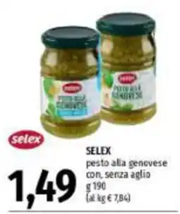 Emi Supermercati SELEX pesto alla genovese offerta