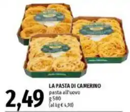 Emi Supermercati LA PASTA DI CAMERINO pasta all'uovo offerta