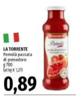 Emi Supermercati LA TORRENTE Pomolà passata di pomodoro offerta