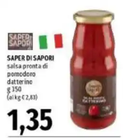 Emi Supermercati SAPER DI SAPORI salsa pronta di pomodoro datterino offerta
