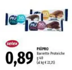 Emi Supermercati PIÙPRO Barrette Proteiche offerta