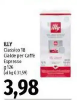 Emi Supermercati ILLY Classico 18 Cialde per Caffè Espresso offerta