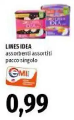 Emi Supermercati LINES IDEA assorbenti assortiti offerta