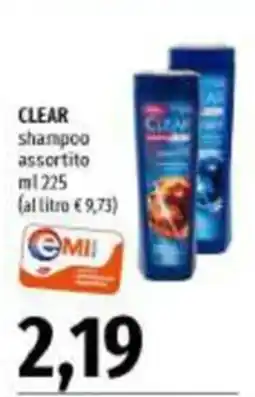 Emi Supermercati CLEAR shampoo assortito offerta