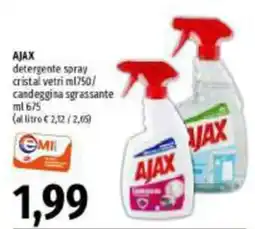 Emi Supermercati AJAX detergente spray cristal vetri offerta