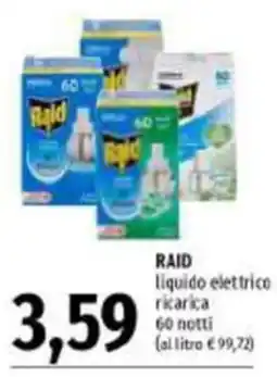 Emi Supermercati RAID liquido elettrico ricarica offerta