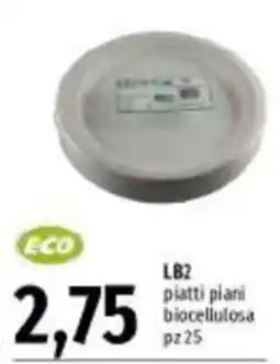 Emi Supermercati LB2 piatti piani biocellulosa offerta