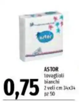 Emi Supermercati ASTOR tovaglioli bianchi offerta