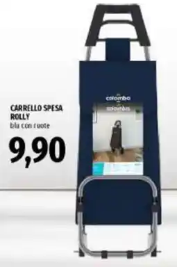 Emi Supermercati CARRELLO SPESA ROLLY blu con ruote offerta