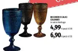 Emi Supermercati Bicchieri e calici colorati in vetro Heritage offerta