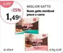 Re Mercato Lucrezia Miglior Gatto Buste gatto sterilized pesce o carne offerta