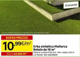 Leroy Merlin Erba sintetica Mallorca Rotolo da 10 m² offerta