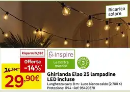 Leroy Merlin Ghirlanda Elao 25 lampadine LED incluse offerta