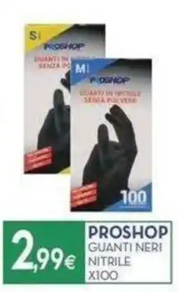 Proshop PROSHOP GUANTI NERI NITRILE offerta