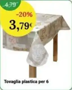 Re Mercato Lucrezia Tovaglia plastica per 6 offerta